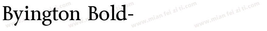 Byington Bold字体转换